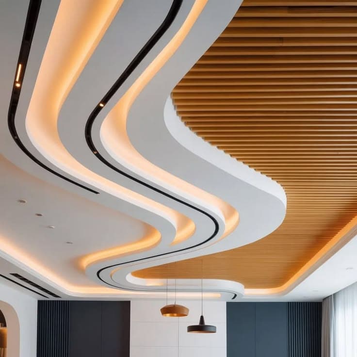 Plafond décoratif premium — Villa Gombe